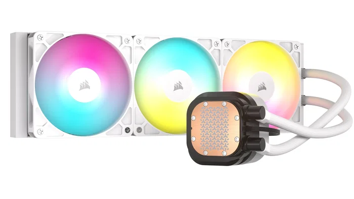 Corsair Nautilus 360 RS ARGB Liquid - Kit de Refrigeración Líquida AIO Blanco de 360mm, Compatible con Intel LGA1700 y AMD AM4/AM5