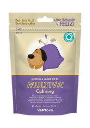 Vetnova Multiva Calming para Perros Medianos y Grandes, 25 Masticables