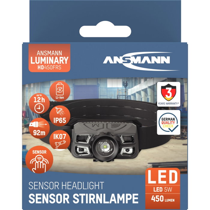 Ansmann Headlight HD450FRS Dimmable Li-Ion USB-C Ansmann Headlight HD450FRS Dimmable Li-Ion USB-C