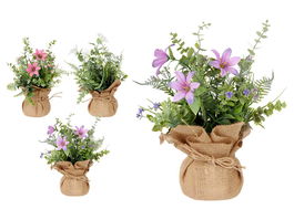 Ibergarden Planta Saco Flores Grande Surtidos Colores 30x19x19 cm (Set de 12)