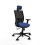 PIQUERAS Y CRESPO Silla de oficina Yunquera con mecanismo Sincro, Azul marino y Negro
