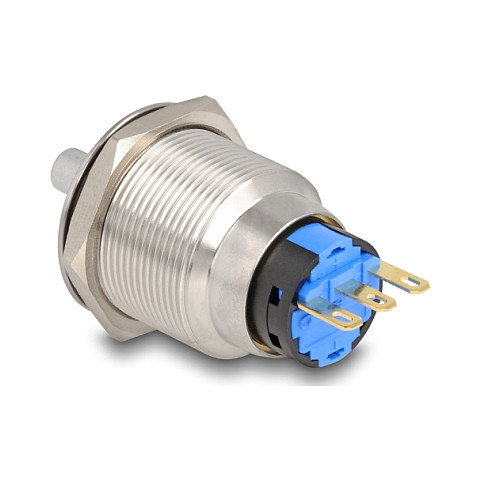 DeLOCK 22016 Interruptor rotativo de acero inoxidable Plata