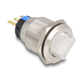 DeLOCK 22016 Interruptor rotativo de acero inoxidable Plata