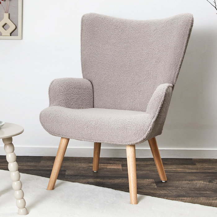 Home Deco Factory Sillón Rizo Rhea Taupe