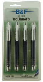 Roller Gel Rt. Beifa B&F Gp-1308 0,7 Blister De 4 Azules