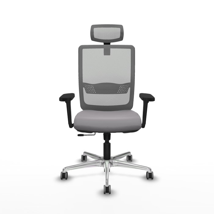 PIQUERAS Y CRESPO Silla de oficina Haches Gris con mecanismo Sincro/Traslack