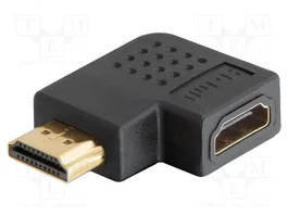 DeLOCK Adaptador HDMI macho a hembra de 90 grados derecha, Negro
