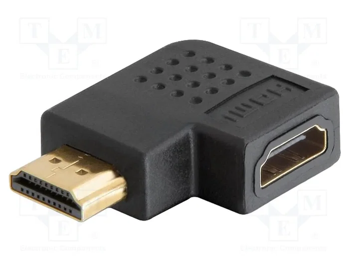 DeLOCK Adaptador HDMI macho a hembra de 90 grados derecha, Negro DeLOCK Adaptador HDMI macho a hembra de 90 grados derecha, Negro