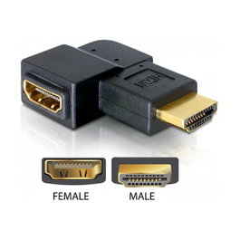DeLOCK Adaptador HDMI macho a HDMI hembra 90° derecha