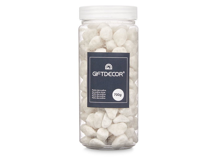 Giftdecor Bote Piedra 10-20 mm Blanco 700g