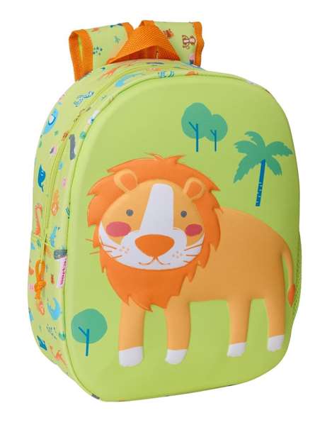 Safta Mochila 3D León 27x33x10cm para Niños a Partir de 3 Años Safta Mochila 3D León 27x33x10cm para Niños a Partir de 3 Años