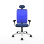 PIQUERAS Y CRESPO Silla de oficina Motilla con mecanismo Sincro, Azul marino y Azul