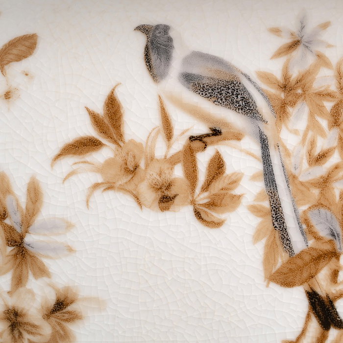 Lámpara Mesa Blanco-Marrón Porcelana 22 X 22 X 45 cm