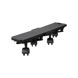 Art Plast Plataforma con Ruedas Rectangular, con Sistema de Enganche para Ampliar, Polipropileno Negro, Capacidad de Carga 170 kg, Medidas 360 x 100 x 80 mm