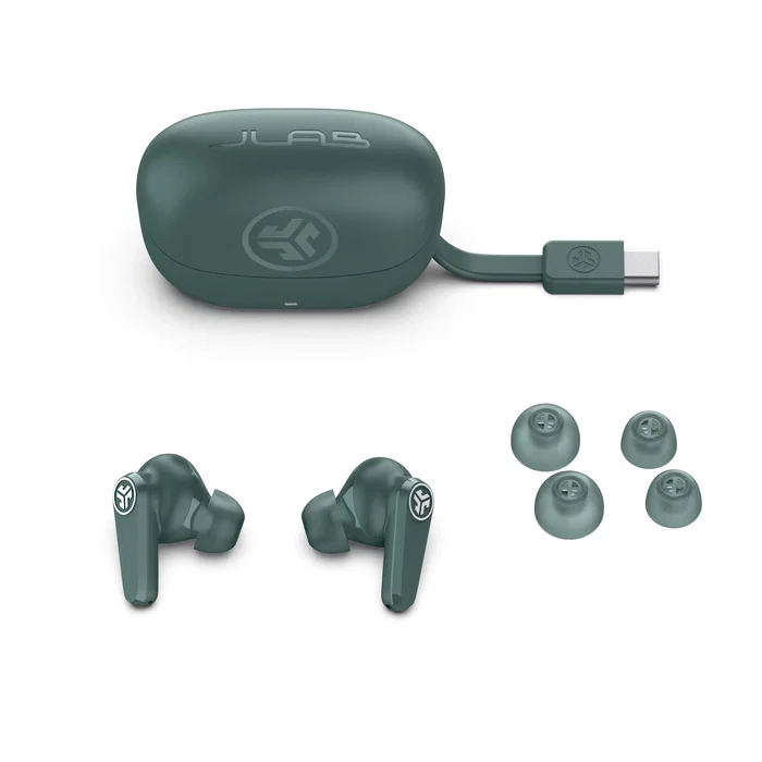 JLab Go Pods ANC Auriculares True Wireless Stereo (TWS) Bluetooth 5.4 con Cancelación Activa de Ruido (ANC), 26h Batería, IP55, Verde Sage JLab Go Pods ANC Auriculares True Wireless Stereo (TWS) Bluetooth 5.4 con Cancelación Activa de Ruido (ANC), 26h Batería, IP55, Verde Sage
