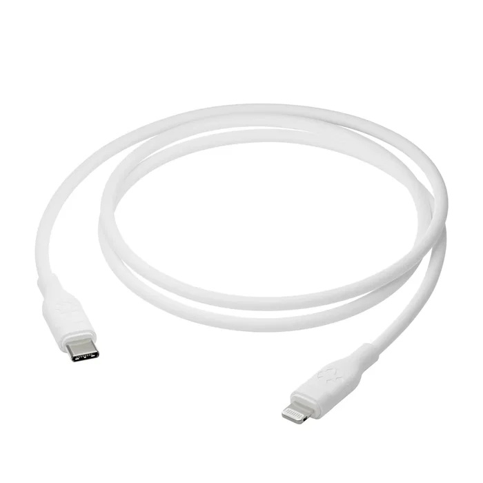 Dbramante1928 CB12CLWH7085 Cable de Carga Lightning a USB-C (Macho a Macho), 1.2 m, Blanco, Hecho con Plástico 100% Reciclado