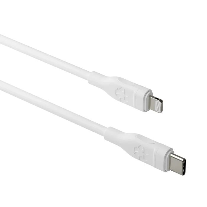 Dbramante1928 CB12CLWH7085 Cable de Carga Lightning a USB-C (Macho a Macho), 1.2 m, Blanco, Hecho con Plástico 100% Reciclado