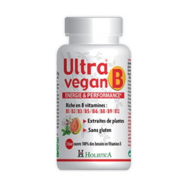 Holistica Ultra Vegan B 30 comprimidos Suplemento vegano con vitaminas para sistema nervioso