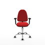 PIQUERAS Y CRESPO Silla de oficina Aýna en Rojo con Base Cromada