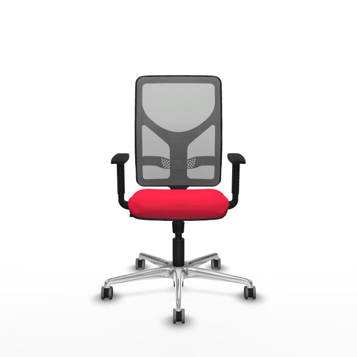 PIQUERAS Y CRESPO Silla de oficina Motilla con mecanismo Sincro, Rojo y Gris