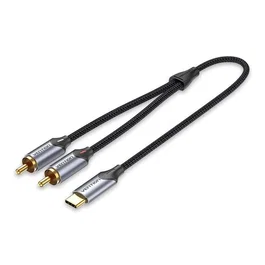 Vention Cable Conversor USB-C a 2 RCA Macho 3m Gris