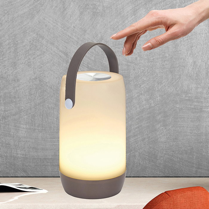 Home Deco Factory Lámpara Led Táctil Gris Interior/Exterior Asa USB Pilas 10.5x19 cm Home Deco Factory Lámpara Led Táctil Gris Interior/Exterior Asa USB Pilas 10.5x19 cm