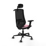 PIQUERAS Y CRESPO Silla de oficina Mardos con mecanismo Sincro/Traslack, Rosa y Negro