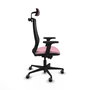 PIQUERAS Y CRESPO Silla de oficina Mardos con mecanismo Sincro/Traslack, Rosa y Negro