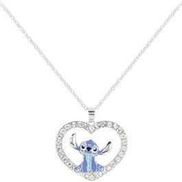 PEERS HARDY Colgante Corazon Stitch Disney de latón plateado