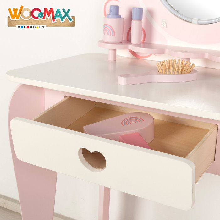 Color Baby Woomax Tocador de Madera con Luz y Accesorios 48X32X92Cm