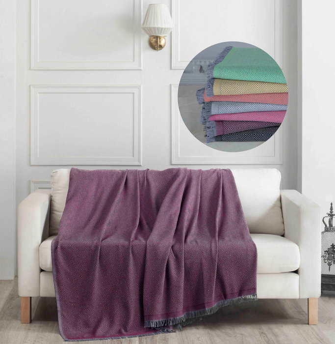 L'essentiel linge de maison Funda de Sofá Rojo Clarete 100% Algodón 175 x 230 cm
