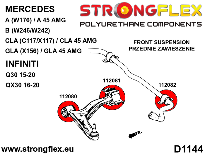 StrongFlex STF112080A Brazo de Control Delantero Silentblock Sport