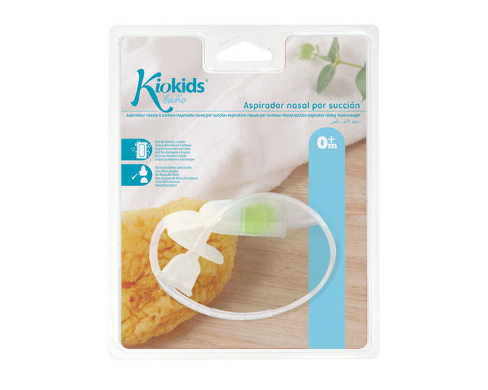 KioKids Aspirador Nasal para Bebé, Alivio de Congestión Nasal, Control de Succión, Fácil Limpieza, Transparente, +0 Meses KioKids Aspirador Nasal para Bebé, Alivio de Congestión Nasal, Control de Succión, Fácil Limpieza, Transparente, +0 Meses
