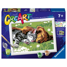 Ravensburger Kit de Pintura por Números Serie E Gato y Perro 28930 para Niños +7 Años