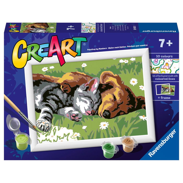 Ravensburger Kit de Pintura por Números Serie E Gato y Perro 28930 para Niños +7 Años Ravensburger Kit de Pintura por Números Serie E Gato y Perro 28930 para Niños +7 Años