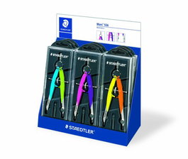 Compas Staedtler Mars 556 Neon Bigotera Expositor De 9