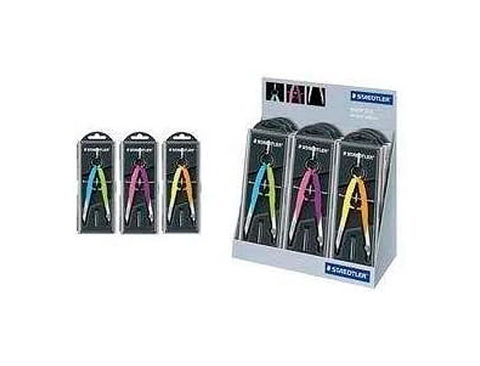 STAEDTLER Expositor de 9 Compases Micrométricos Mars 556 Neón