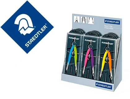 STAEDTLER Expositor de 9 Compases Micrométricos Mars 556 Neón