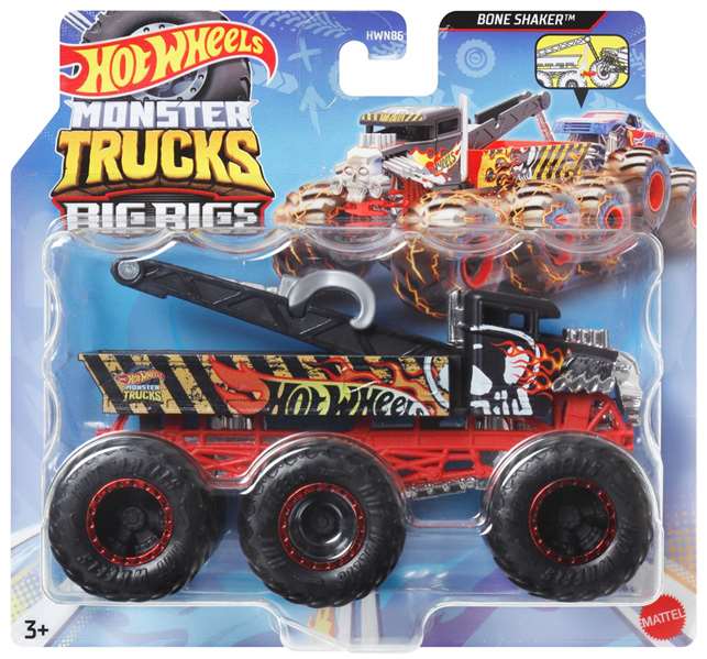 Mattel Hot Wheels Monster Trucks Big Rigs Coche 1:64 con 6 Ruedas - Modelos Surtidos