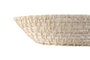 DKD Home Decor Centro Mesa Balines Blanco Natural Bambú Ratan 35 x 8 x 35 cm Set de 2