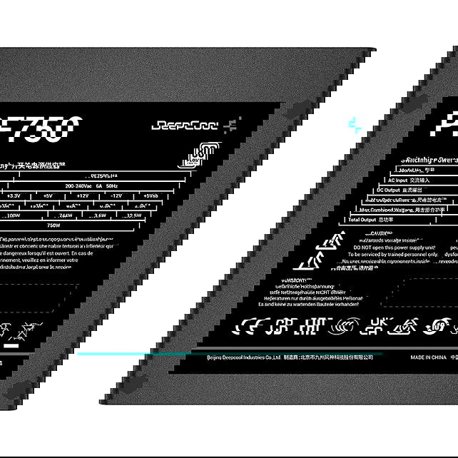 DeepCool PF750 Fuente de Alimentación 80 Plus Platinum 750W - Modular