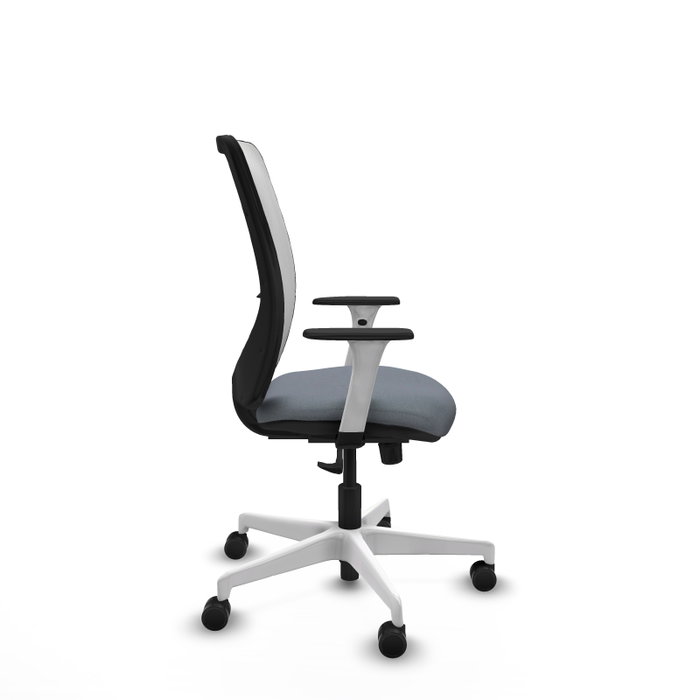 PIQUERAS Y CRESPO Silla de oficina Zulema con mecanismo Sincro, Gris y Blanco