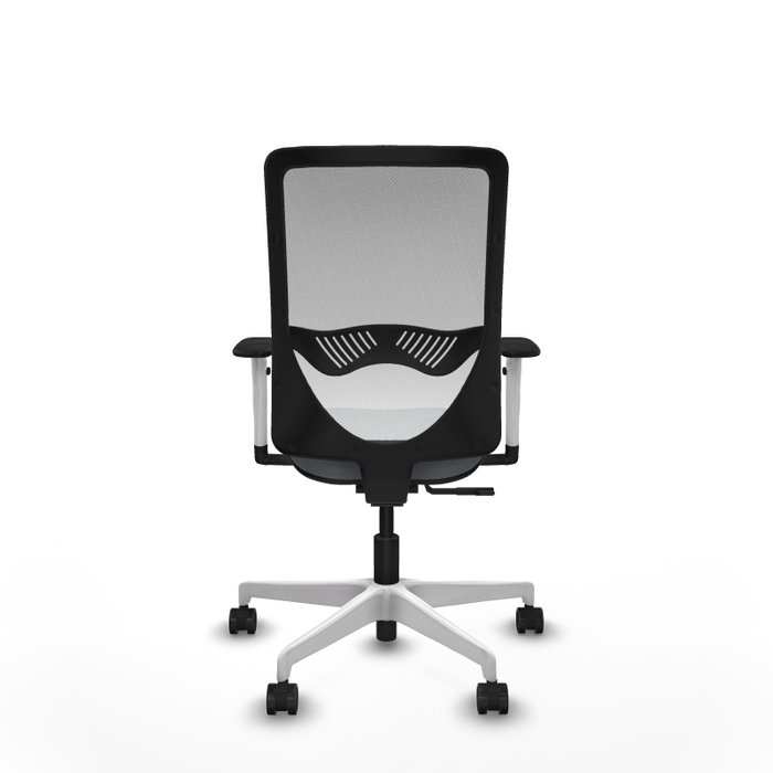 PIQUERAS Y CRESPO Silla de oficina Zulema con mecanismo Sincro, Gris y Blanco