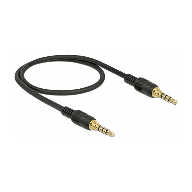DeLOCK Cable de audio 3,5 mm 4 Pin de conector a conector 0,5 m Negro