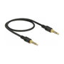 DeLOCK Cable de audio 3,5 mm 4 Pin de conector a conector 0,5 m Negro