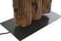 DKD Home Decor Lámpara de Sobremesa de Teca y Hierro