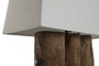 DKD Home Decor Lámpara de Sobremesa de Teca y Hierro