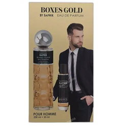 SAPHIR Estuche para Perfumes Boxes Gold - Estuche de 2 Piezas, Parfums Saphir Boxes Gold Estuche 2 Pz
