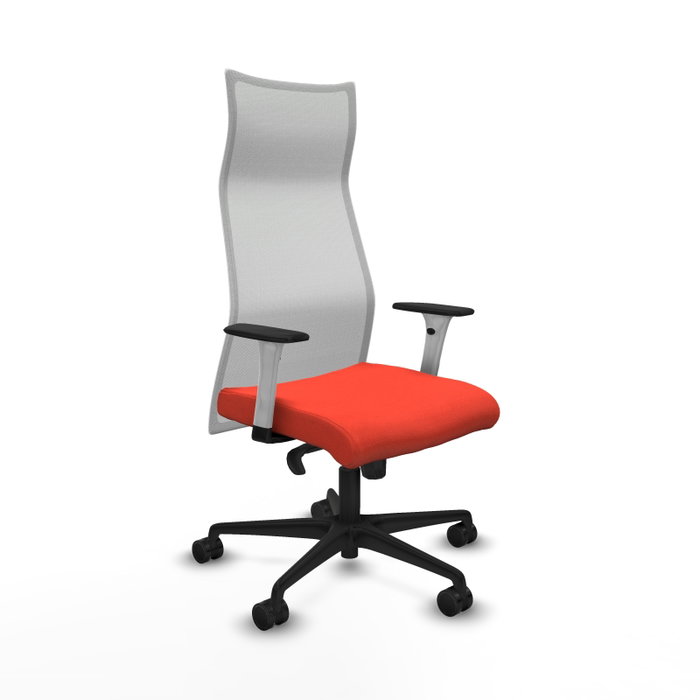 PIQUERAS Y CRESPO Sillón Albacete Mecanismo Sincro Naranja oscuro y Blanco PIQUERAS Y CRESPO Sillón Albacete Mecanismo Sincro Naranja oscuro y Blanco