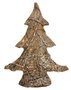 DKD Home Decor Árbol de Ratán con LED y Purpurina Marrón
